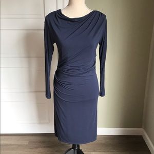M.M. Lafleur Stretch Rayon Dress Draped Ruched M
